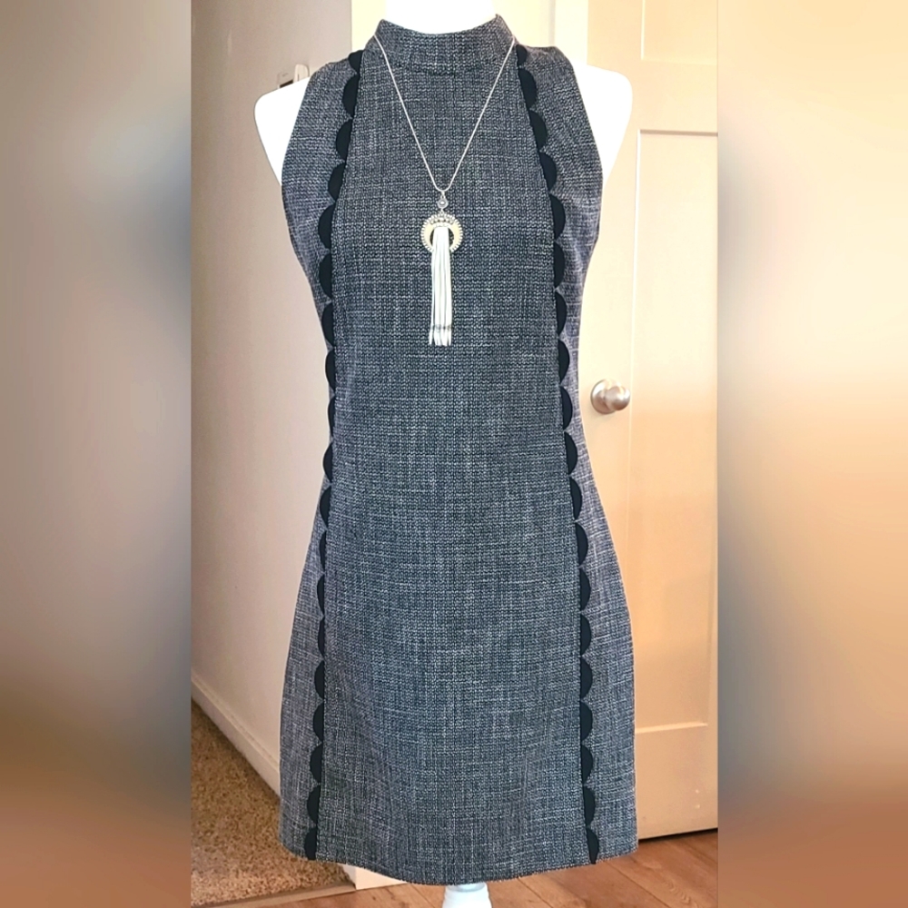Barely Worn - EXPLOSION, London - Black Knit Embellished Shift/Dress- Size 8/M